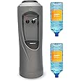Hydrate Direct Core Water Cooler Package 1 | Water Dispenser Plus 2 x 15L Bottles of Natural Mineral Water, Hot & Chilled Temperature, Grey/Silver