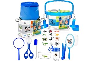 Gdbykds Outdoor Explorer Upptäckare Lekset - 23 Stycken Insektsjaktkit för Barn Med 12 Falska Insekter, Förstoringsglas, Inse