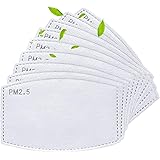 50 Pcs Pm2.5 Activated Carbon Filters 5 Layers Replaceable Filters for Face Coverings Cotton Cover