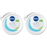 NIVEA Soft Nemlendirici Bakım Kremi 300 ml, 48 Saat Nemlendirme, Jojba Yağı,E Vitamini, Y&uuml;z,El,V&uuml;cut İ&ccedil;in,Paraben İ&ccedil;ermez 2li