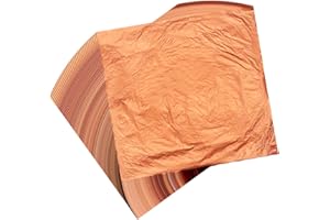 HILEYU 100 Blatt 16 x 16 cm blattgold blattsilber Imitation Blattgold zum Basteln Schlagmetall Kunstprojekt versilbern Kunstprojekt, Handwerk Dekoration Möbel Dekoration DIY