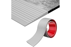 OUKMAO Threshold Ramps Self-Adhesive Rubber Threshold Ramp Wheelchair Ramp for Doorways,Steps,Bathroom, Wheelchair, Scooter Stroller (Grey, 7.5cm(W) x 1.5cm(H) x1m(L))