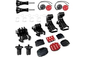 HIGATFUL Helm-Befestigungen, Selbstklebende Schnalle, Befestigungsschraube, Zubehör-Set, kompatibel mit Insta360 ACE Pro ONE X3 X2 X RS R GO 3 2, GoPro Hero 12 11 10 9 8 7 6 5 Max Fusion Session und DJI Osmo