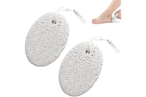 SIHUITU Pumice Stone for Feet/Hands/Body, Natural Lava Pumice Stone for Dead Hard Skin Removal, Foot Scrubber, White Calluse Remover, Foot File for Men/Women for Exfoliation (2pcs)