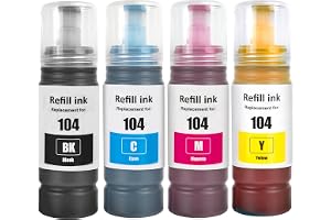 104 bläck kompatibelt med Epson 104 bläckflaska flerpack för ecotank ET-1810 ET-2726 ET-2810 ET-2811 ET-2812 ET-2814 ET-2815