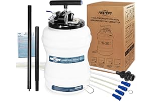 FIRSTINFO TOOLS FIT YOUR NEEDS FIRSTINFO A1107EUY5 | 10.5L | Terza Generazione brevettata | Manuale e Pneumatico Pompa Aspirazione Olio | Pompa Estrattore Liquidi Olio | con 5 Tubi