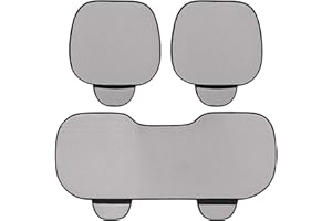 ‎NZDFH NZDFH 3er set Sommer-Autositzkissen aus Eisseide, Autositzbezüge Auto Zubehör Innenraum Autositzschoner, Autositzkissen, Kühles Kissen, Hundedecke Auto Rückbank, für Auto, LKW, SUV, Grau