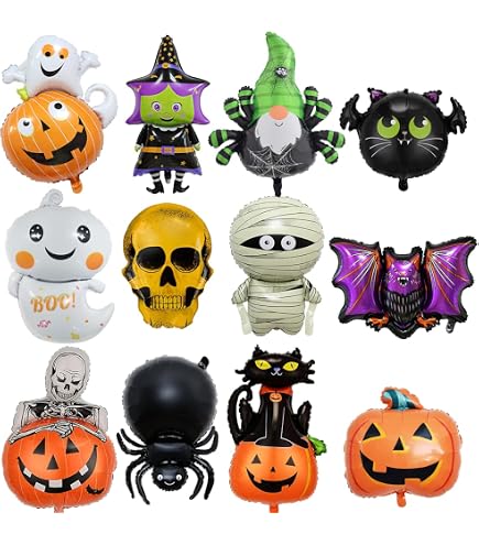 Talking Tables – 5 Palloncini In Lattice Per Halloween – 30 Cm – Fantasmi, Scheletri E Scritte 'Boo' – Con Nastrino - 4