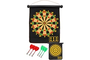 LOVETRENDS Magnetic Dartboard - Large Hanging Reversible Magnetic Dartboard with 2 Sets of Magnetic Darts - Fun Outdoor Summer Activity