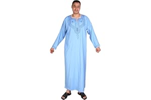Egypt Bazar Moderner Herren-Kaftan, hellblau