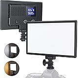 RALENO LED Camera Video Light, Built-in Rechargeable Batteries 3200K-5600K Dimmable Two-Tone and Brightness CRI95+ Ultra Thin