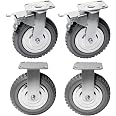 Set di 4 Ruote Piccole da 25 mm in Gomma per Mobili - Non Girevoli, Non in Plastica - Per Elettrodomestici e Attrezzature - Con Viti Incluse ( 25 mm/25 kg