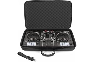 CASEMATIX DJ Controller Reisetasche kompatibel mit Hercules Inpulse 500 - Hartschale DJ Mixer Tragetasche mit Schultergurt & stoßdämpfendem Schaumstoff für Audio Controller und Ausrüstung, Schwarz