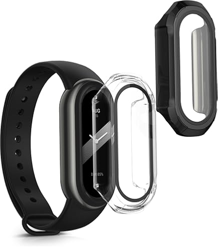 Custodia Protettiva Per Xiaomi Band 8 - Design Cavo PC, Antigraffio, Colore Luce Stellare - Foto 3