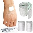Waterproof Transparent Bandage Film Roll Adhesive Tape Medical Wound Tattoo Aftercare Waterproof Bandage Dressing Plaster Stretch Fixation Tape Anti-Allergic Self-Paste Swimming (3 roll)