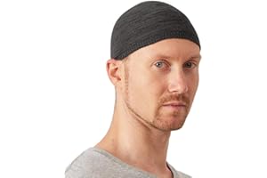 CHARM Berretto Cotone Uomo Kufi Beanie - Sottocasco Estivo Bici Cappello Copricapo Arabo Prodotto in Giappone