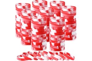 Liliful 50 Pcs Plain Silicone Rubber Bracelets Elastic Rubber Wristbands Blank Colored Bracelet Sports Bands for Stretch Wristband Wrist Bands for Women Men Party Gifts