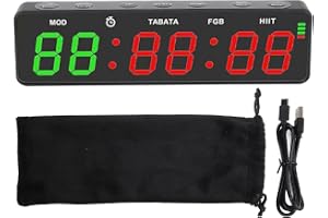 Gymtimer, Mini Portable Gym Timer Clock Magnetic uppladdningsbar träningsintervall Fitness Digital timer med stoppur för hemgarage boxning