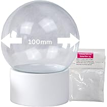 Kit DIY Boule à Neige En Verre - Diamètre 100 Mm, Avec Base En Polyrésine Noire, à Personnaliser