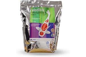 NT Labs Medikoi Wheatgerm With Garlic, Complete Feed For All Pond Fish, Ideal For Late Autumn, Winter & Early Spring Feeding, Maintains Immune System, Koi Fish Food (3kg)