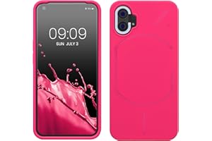kwmobile Carcasa Compatible con Nothing Phone (1) Funda - Case TPU y Silicona antigolpes - Apto Carga inalámbrica - Rosa neón