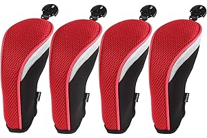 Andux Mesh Golf Hybrid Club Head Covers with Dial No. Tags 4Pcs