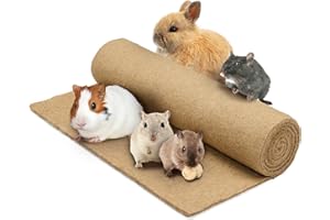 La Cordeline Tapis Litière Chanvre Naturel 40 x 100 cm Qualité Premium - Fond de cage pour Rongeurs, lapins, hamster…