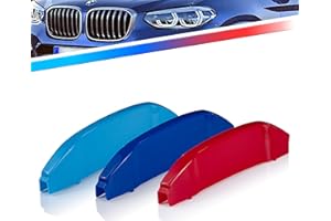 AUTOXPRESS MOTORS GROUP Kidney Grille Insert Clips 3pcs - Car Front Grill Mesh M-Sport Covers, Grille Insert Trims Strips, ABS Snap-on Front Grill Trim for B-M-W G01 X3 2018-2021 (7 Slats)