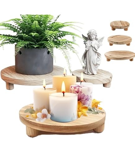 Espositore Per Ornamenti In Legno E Ferro | Supporto Tondo Per Palline E Decorazioni - Foto 6