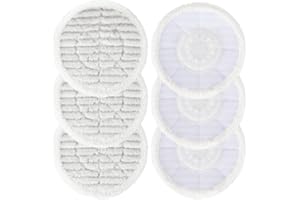 AGOOG Replacement Steam Mop Pads for Shark S6002UK S7201UK Steam Mop, Reusable Steam & Scrub All-in-One Cleaning Pads, Scrubbing and Sanitizing Rotating Power Pads for All sealed hard floors (6PCS)