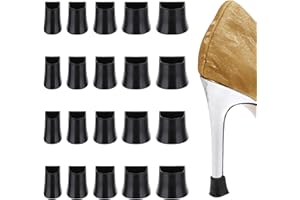 Bewudy 10 pares de tapones de tacón para tacones altos, protectores de talón para zapatos de tacón alto, 5 tamaños, herradura en forma de U, zapatos de tacón alto para mujer, cubierta protectora