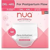 Nua 360° Comfort Maternity Panties 2XL-4XL (38-54 INCHES) | Pack of 5 | For Postpartum Bleeding and Clots | Absorbs Heavy Gus