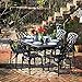 Produktbild Lazy Susan Furniture - June 150 x 95 cm Oval 6 Seater Cast Aluminium Garden Set - Antique Bronze (April chairs)