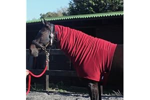 Snuggy Hoods Weatherproof Headless Turn Out Hood (Horse Neck Cover) for Horse or Pony (Burgundy, XL)