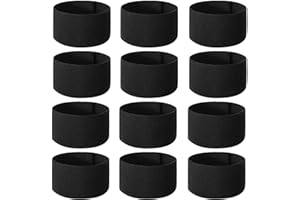 LOREC Black/White Armbands Mourning Black Arm Bands Funeral Mourning Armband Loop Closure Sports Elasticated Arm Bands Elastic Armbands for Basketball Football Captains Memorial Funeral Respect