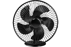 Perfirefan Log Burner Fan with Guard - 5-Blade Ultra Quiet Heat Powered Stove Fan - Log Burner Accessories - Auto-Operated for Even Heat Circulation