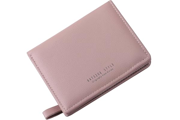 RRANCharltu Portefeuille Femme Cuir Petit Porte Monnaie Femmes Slim Court Portefeuilles avec Fermeture éclair Poche à Monnaie, Rose foncé