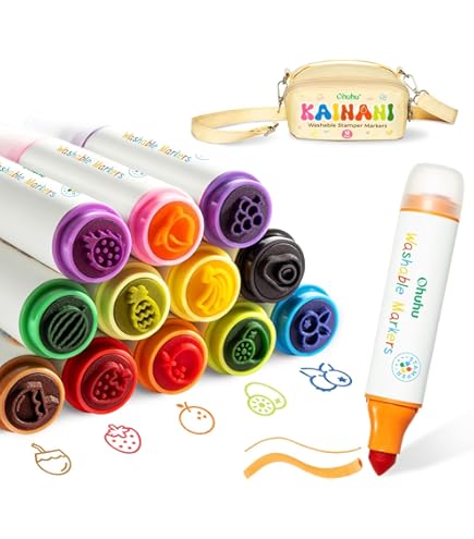 Djeco 6 Colouring Foam Dot Markers - Pearly - View #5