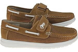 Calzados Romero. KALASITY. Náutico con Velcro para Hombre. Mocasín de Sergatex y Planta de Piel.