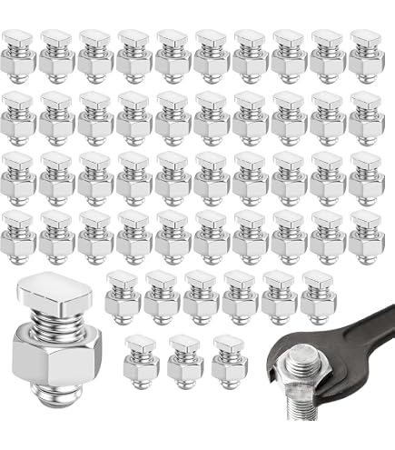 15 Stuks Hamerkopschroeven M10 X 30 Mm – RVS 304 A2-70 – Met Flensmoeren – Voor Zonnepanelen, Kassen, PV-Montagerails & T-groef Systemen