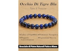 Landorilo Bracciale in Pietra Semipreziose Naturale Fatto a Mano Elastico per Donna Uomo, 8MM Pietre Gemme Rotonde Altamente Lucide Bracciali Yoga, Braccialetti Chakra