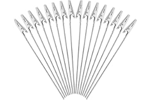 CYH 50 Pezzi Foto Memo Clip in Metallo, Morsetto a Coccodrillo a Filo Metallico, Porta Clip Memo e Messaggio, Memo Foto Titolare Carta per Casa Ufficio Matrimonio Festa Decorazione da Tavolo, 15 cm