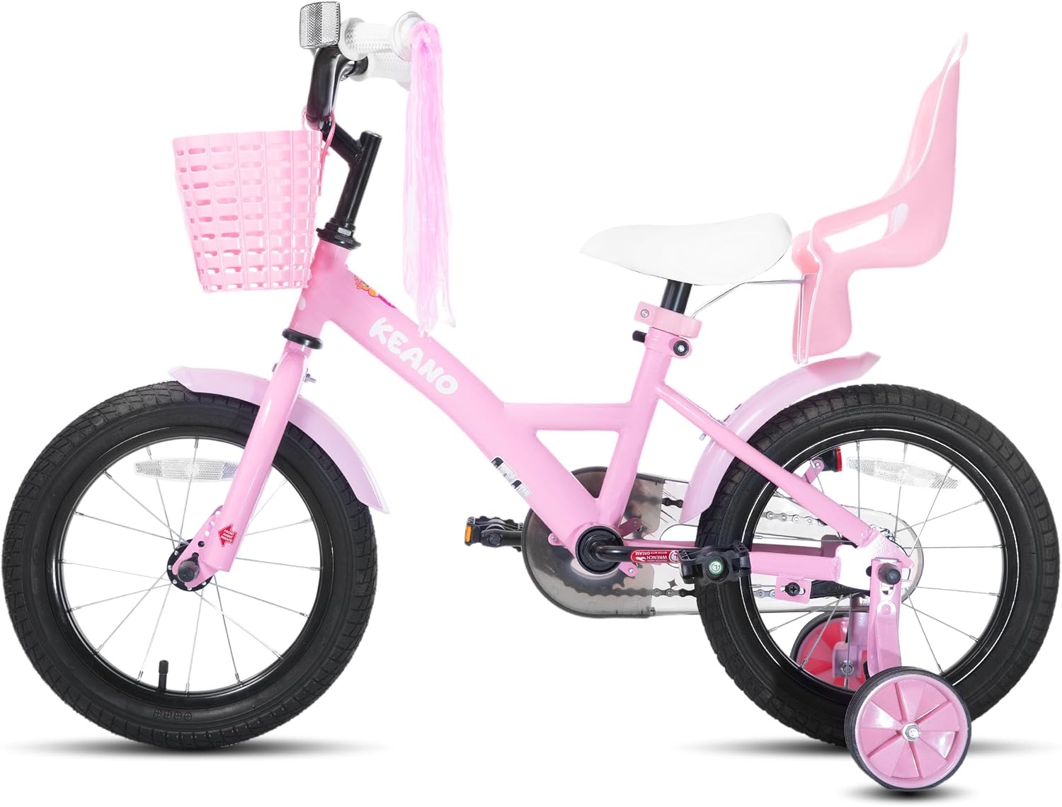 JOYSTAR Bicicleta infantil Zinnia de 14/16/20 pulgadas para niñas de 2 a 11 años, bicicleta para niña con ruedas estabilizadoras, pancarta y serpentinas
