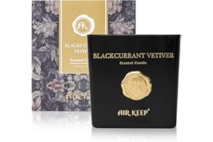 Airkeep Duftkerze Blackcurrant Vetiver, 220g Kerze mit langer Brenndauer bis zu 46 Stunden, Geschenke Kerze für Frauen Männer