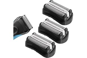 OJJWGEYU 3 Stück Series 3 Scherkopf 32B Ersatzrasierkopf Kompatibel mit Braun Series 3 Männer Rasierer Scherkopf Rasierkopf Ersatz für Series 3 3000s, 3010s,3040s,350cc, 300s, 310s (32B, Schwarz)