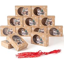 30 Boîtes à Biscuits Kraft Avec Fenêtre - 21x15x7.5cm Pour Pâtisserie, Cadeaux Ou Événements