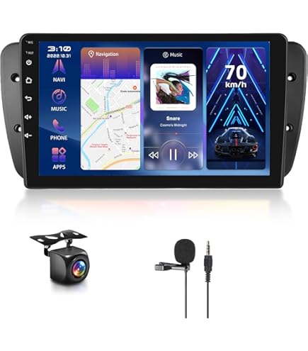 SWTNVIN Autoradio Stereo Kopfeinheit Fits für Seat Ibiza 6j 2009 2010 2011 2012 2013 In Dash 7