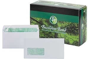 Basildon Bond DL White Peel And Seal Wallet Envelope, 120 gsm, Pack of 500