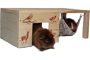 GRACE NNVG Nagerstore Nagerhaus Meerschweinchenhaus Hängemattengestell mit Haken & Hängematte