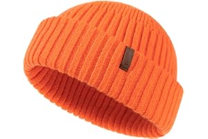 Comhats XL/XXL Fisherman Beanie för stora huvuden – stickad mössa av merinoullblandning för män och kvinnor, i klassiska och